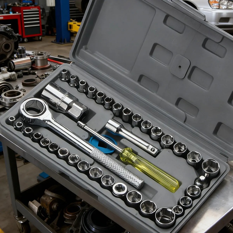 Workshop Tools Kit - Wielofunkcyjny zestaw narzędzi z kluczem nasadowym